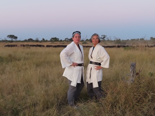 Running around Africa in Jedi robes together.