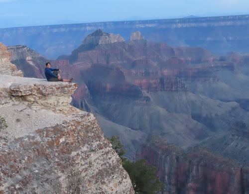 Breathing in the majesty of the Grand Canyon for the first time.