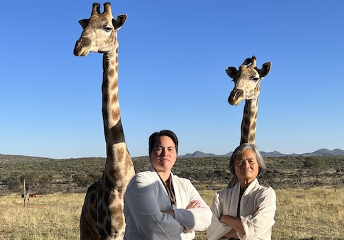 Running around Africa in Jedi robes together.