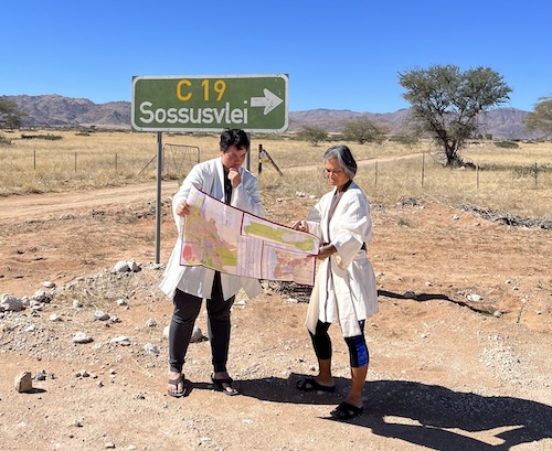 Running around Africa in Jedi robes together.